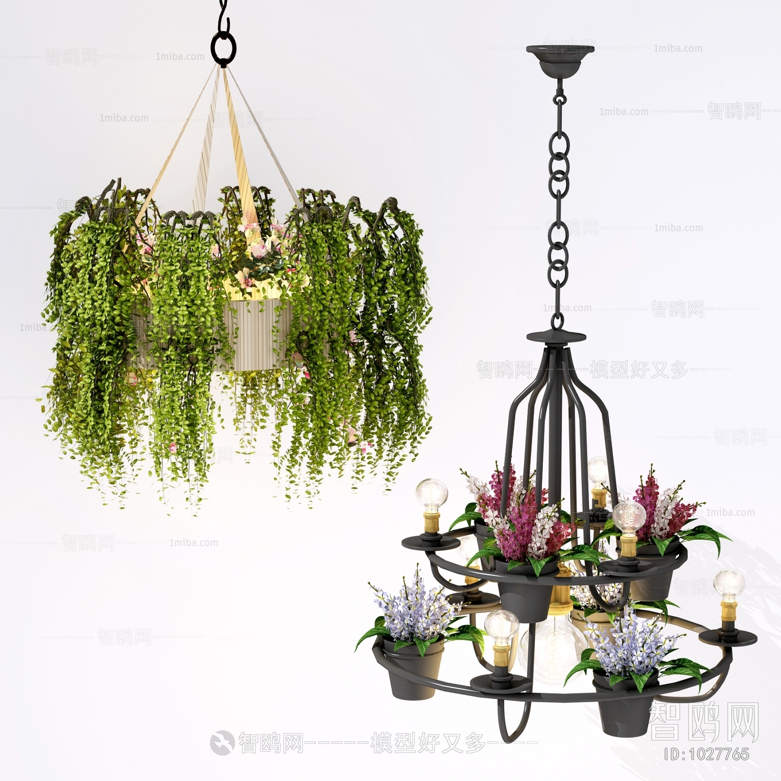 美式吊兰植物吊灯