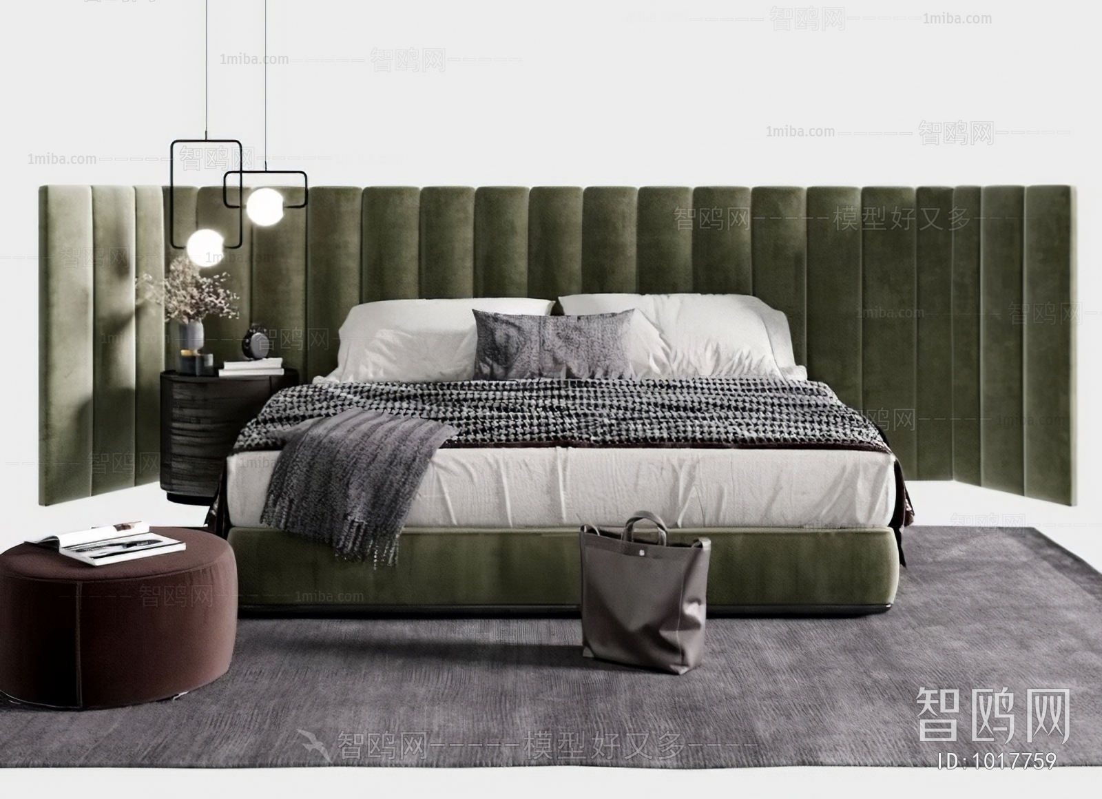 Post Modern Style Double Bed