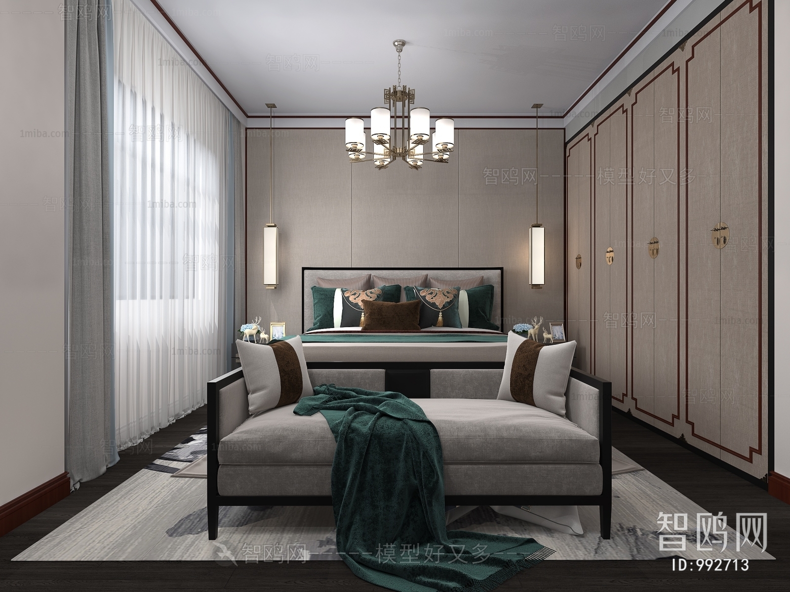 New Chinese Style Bedroom