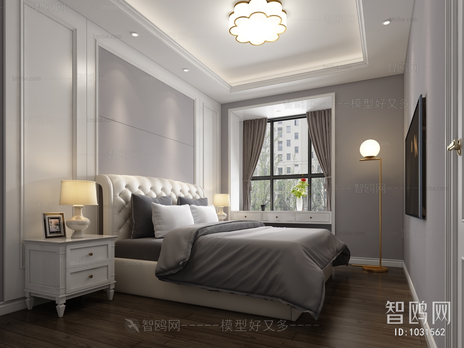 Simple European Style Bedroom