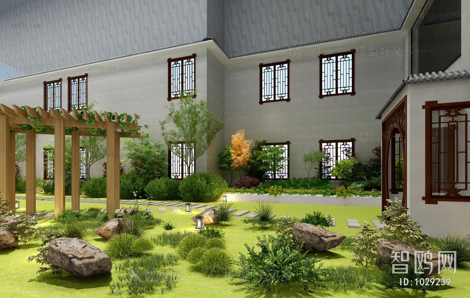 New Chinese Style Courtyard/landscape