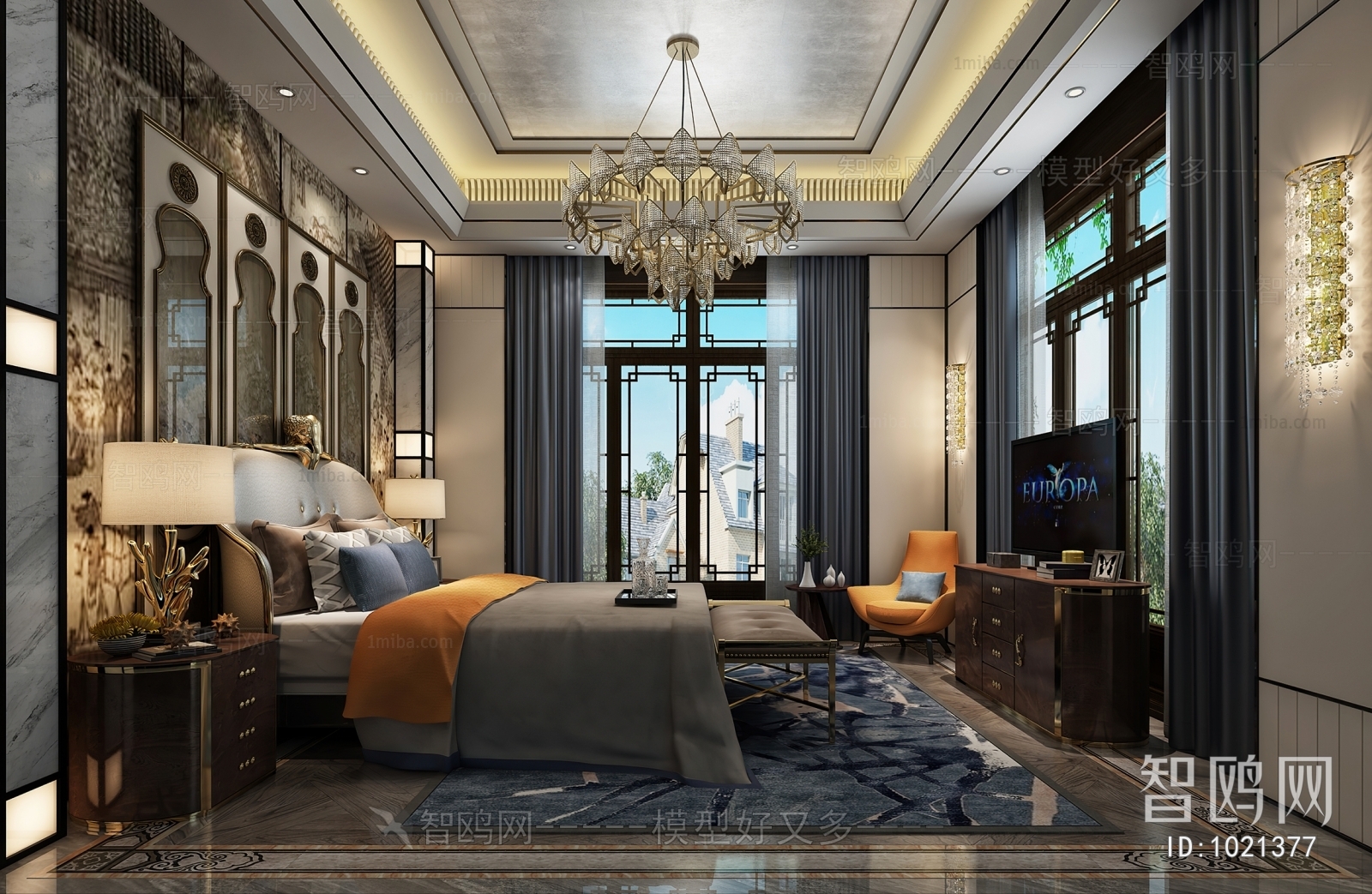 New Chinese Style Bedroom