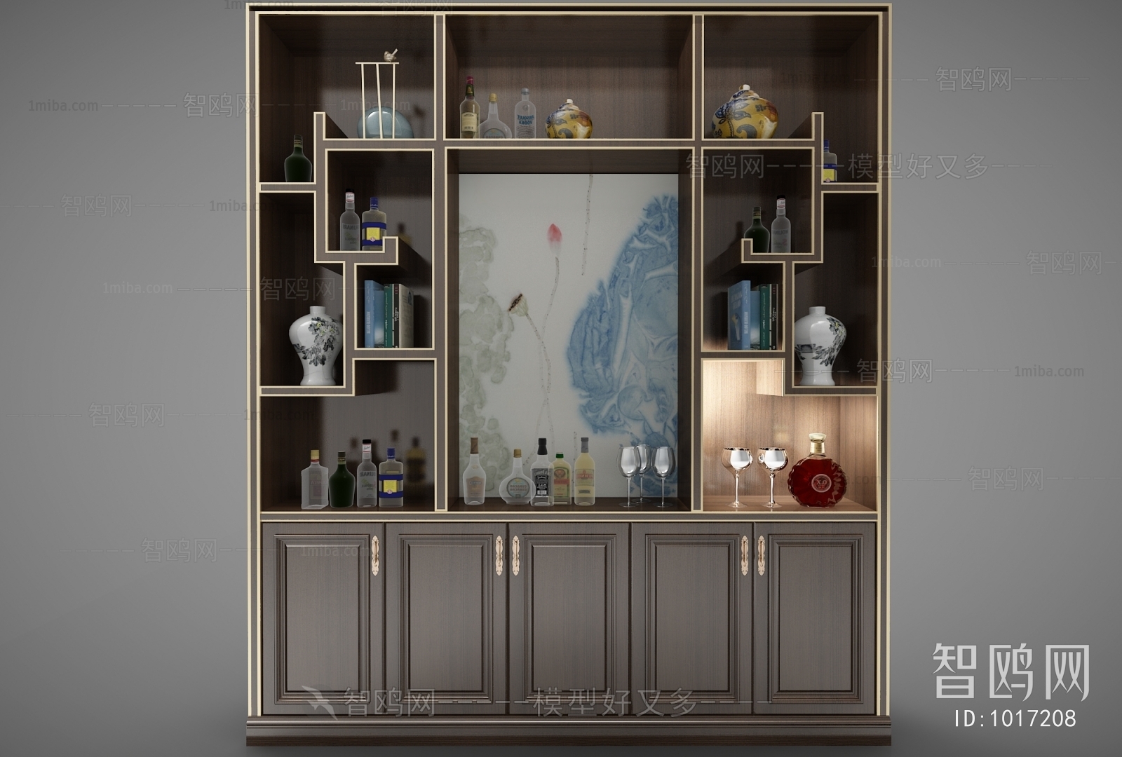 New Chinese Style Wine Cabinet