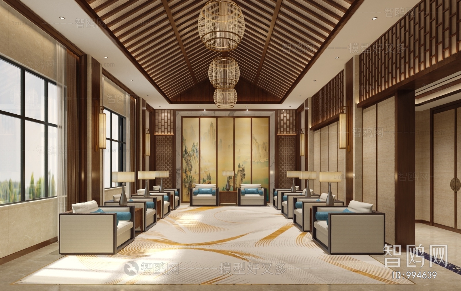 New Chinese Style Reception Room