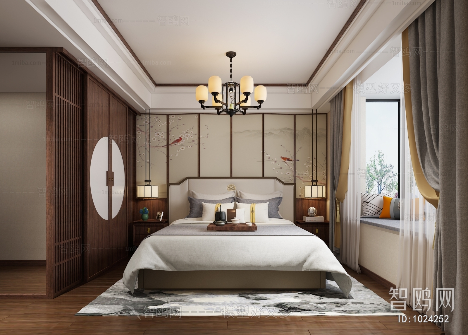 New Chinese Style Bedroom