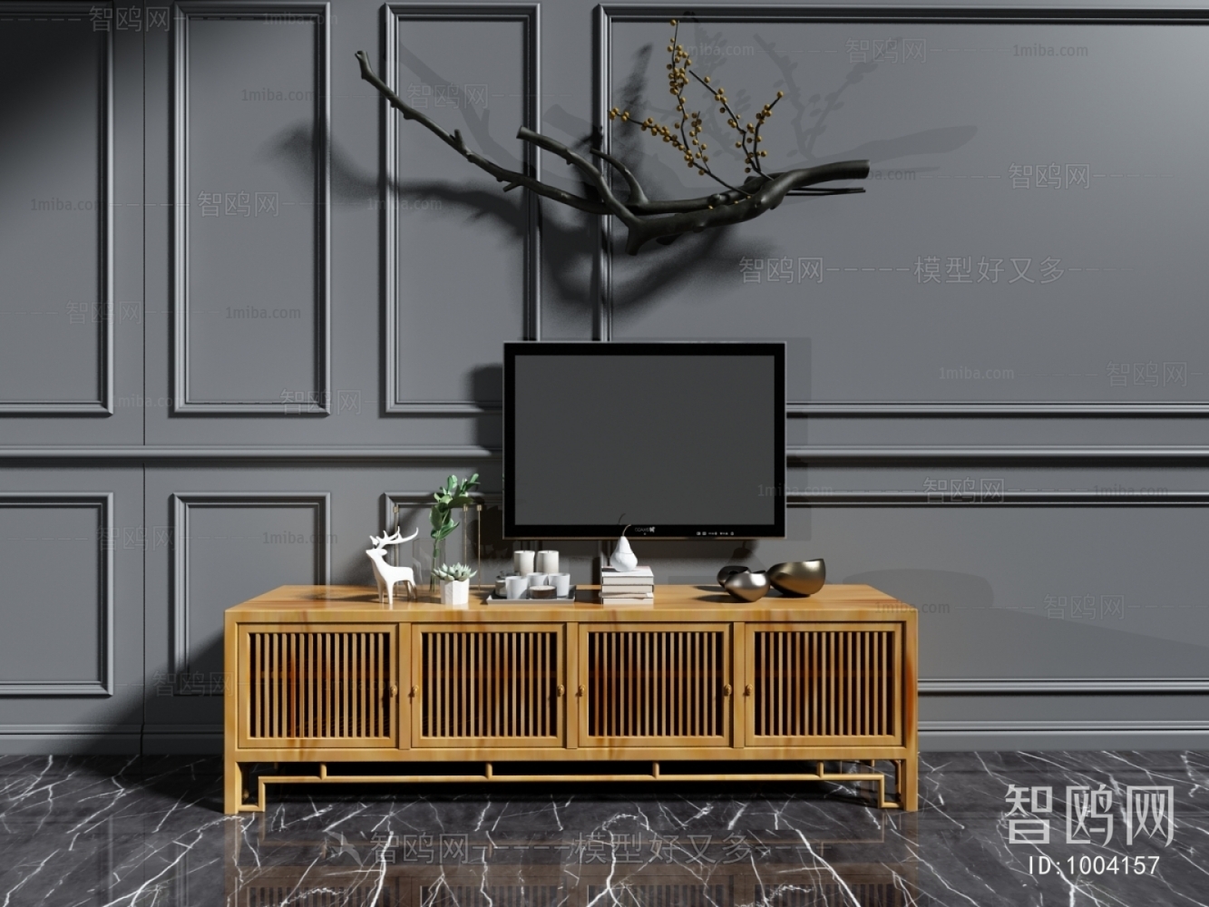 New Chinese Style TV Cabinet