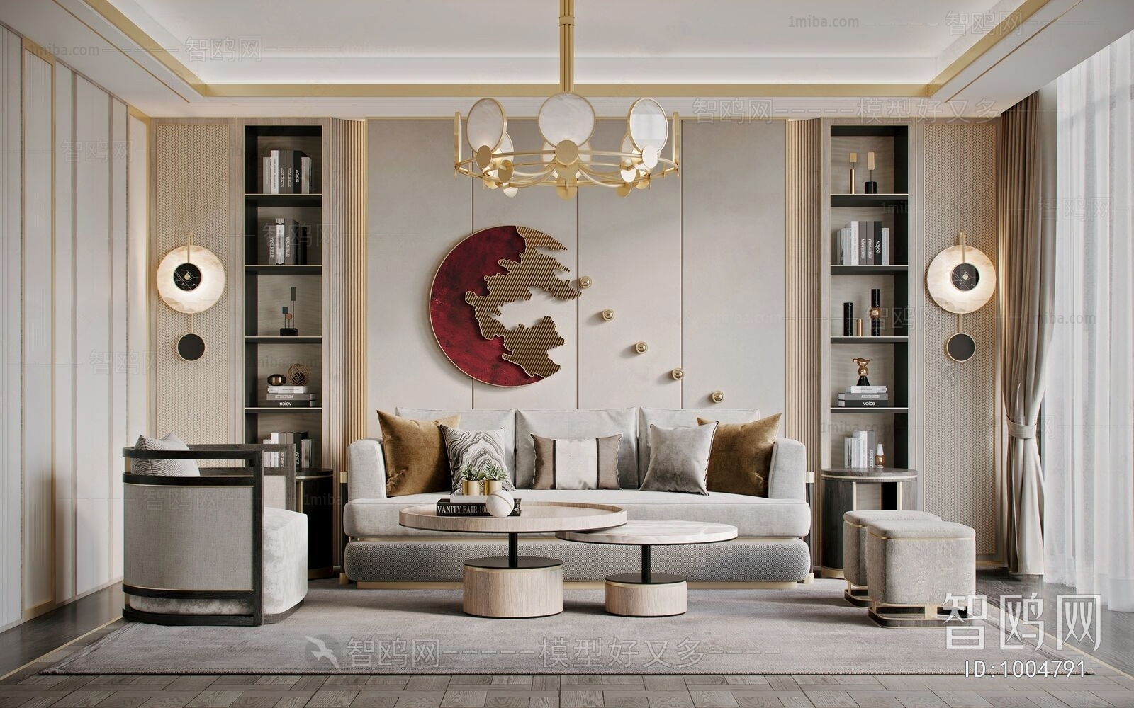 New Chinese Style A Living Room