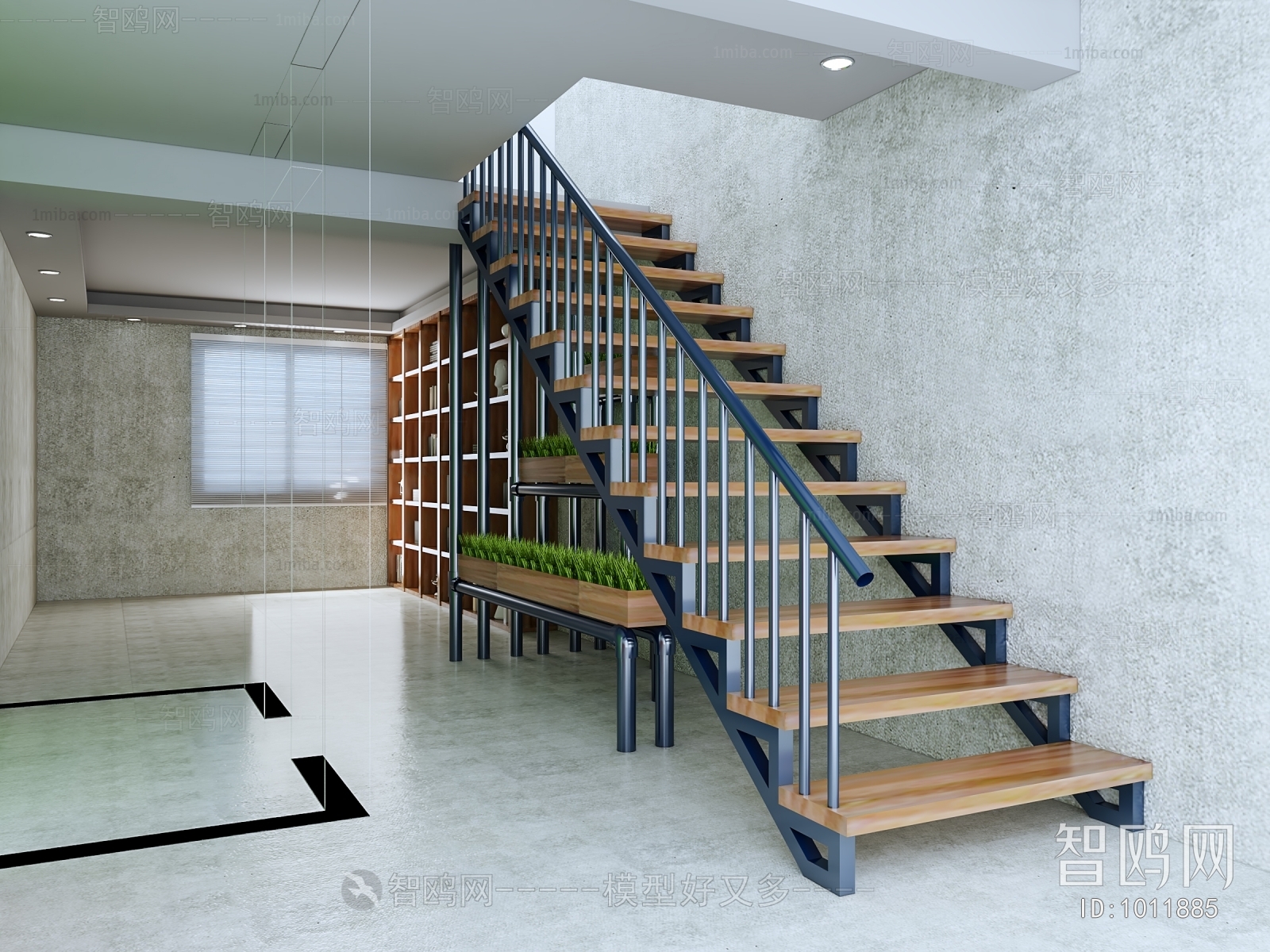 Industrial Style Stair Balustrade/elevator