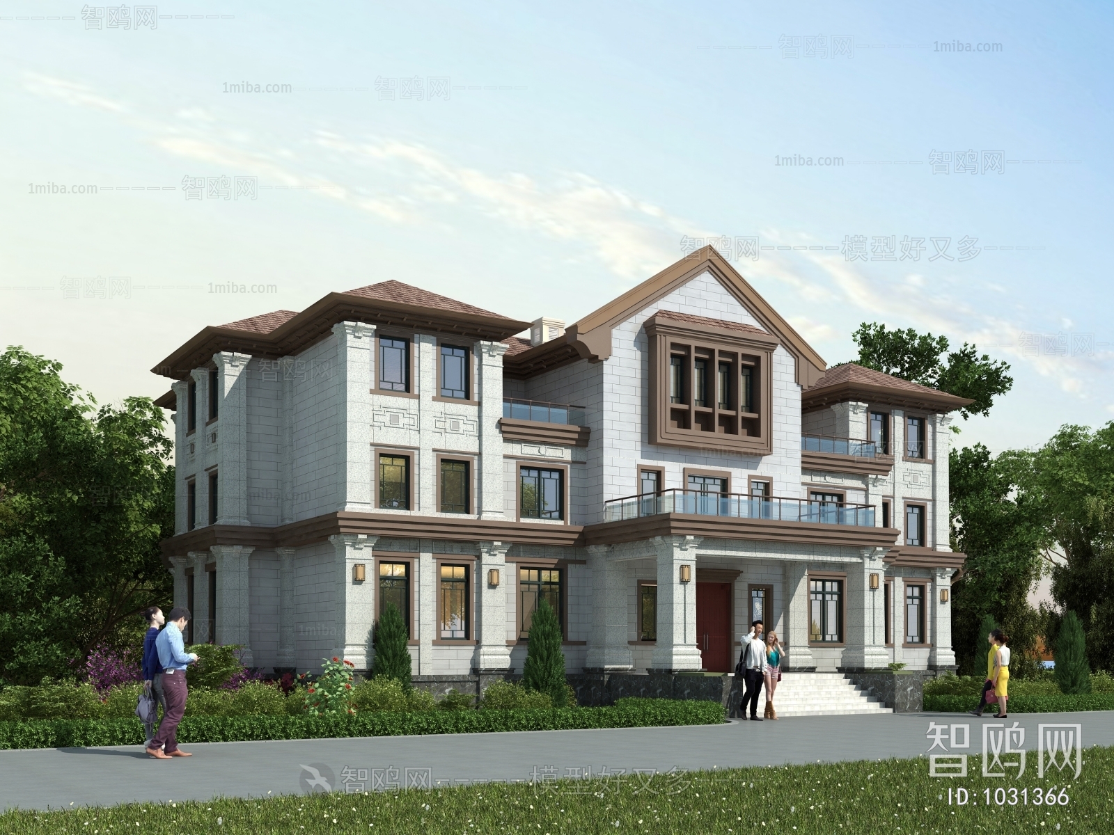 New Chinese Style Villa Appearance