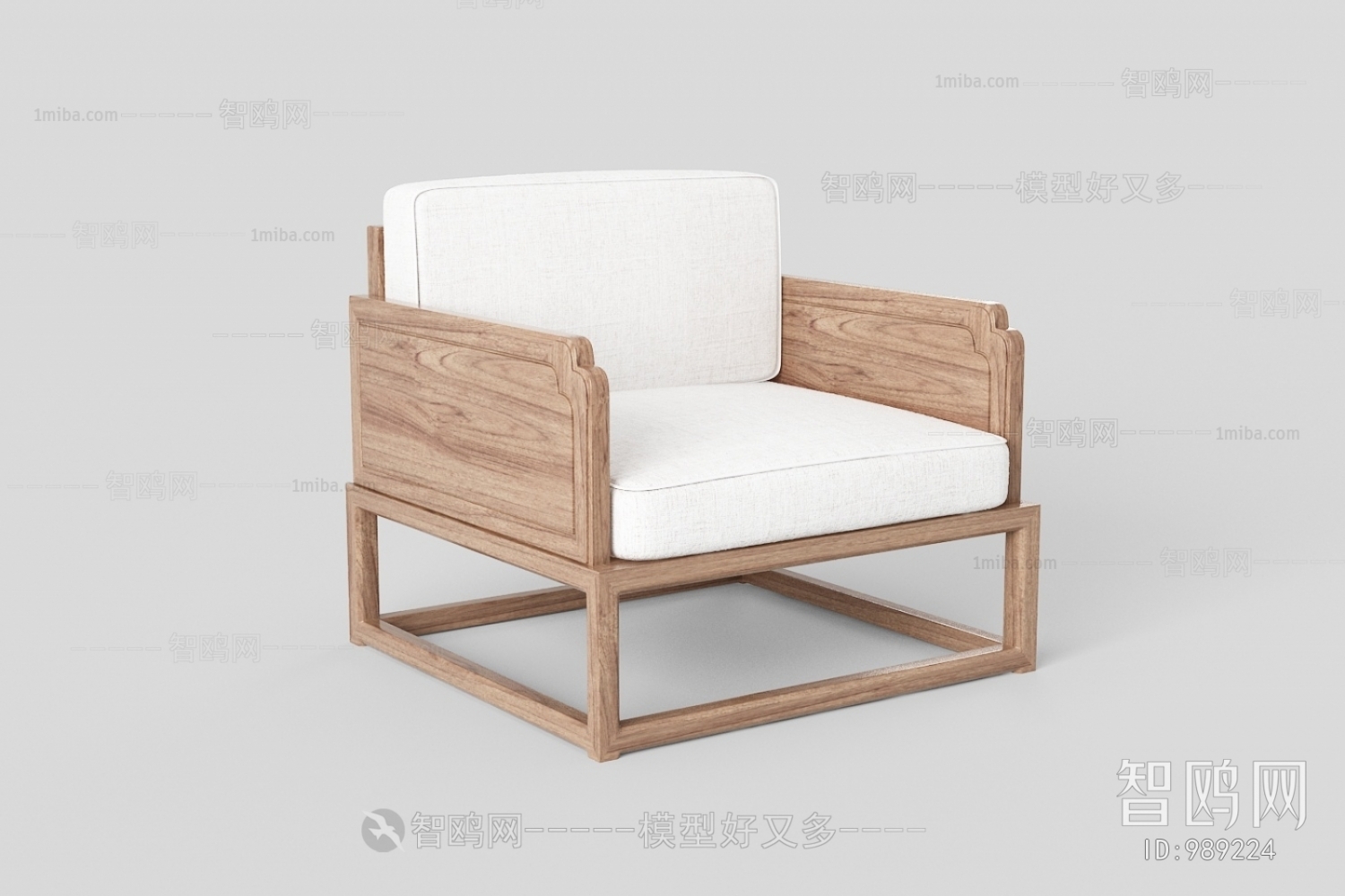 New Chinese Style Single Sofa