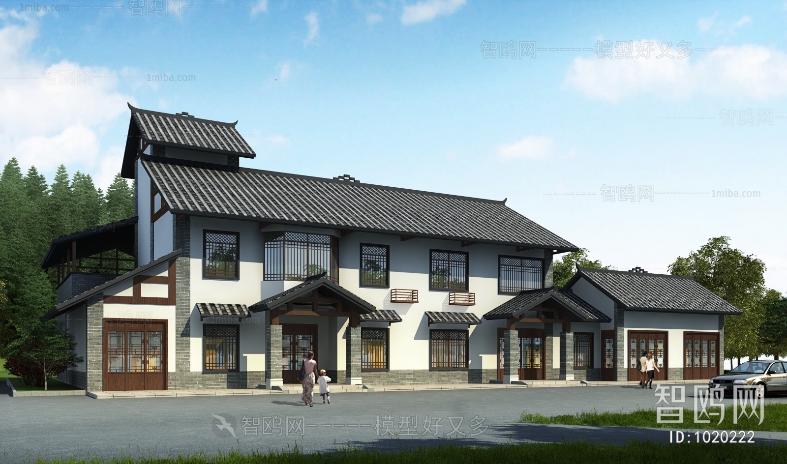 New Chinese Style Villa Appearance