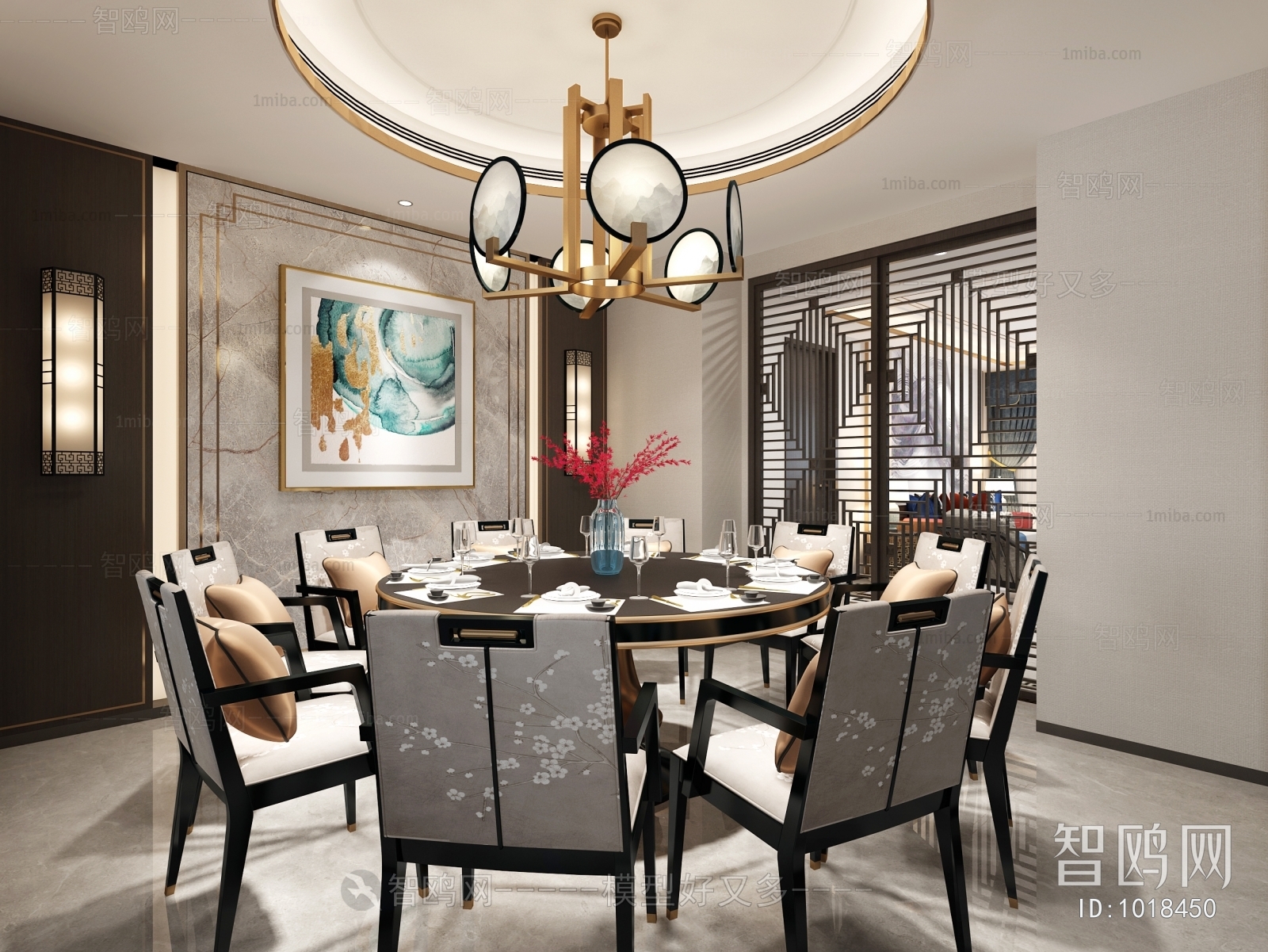 New Chinese Style Dining Room