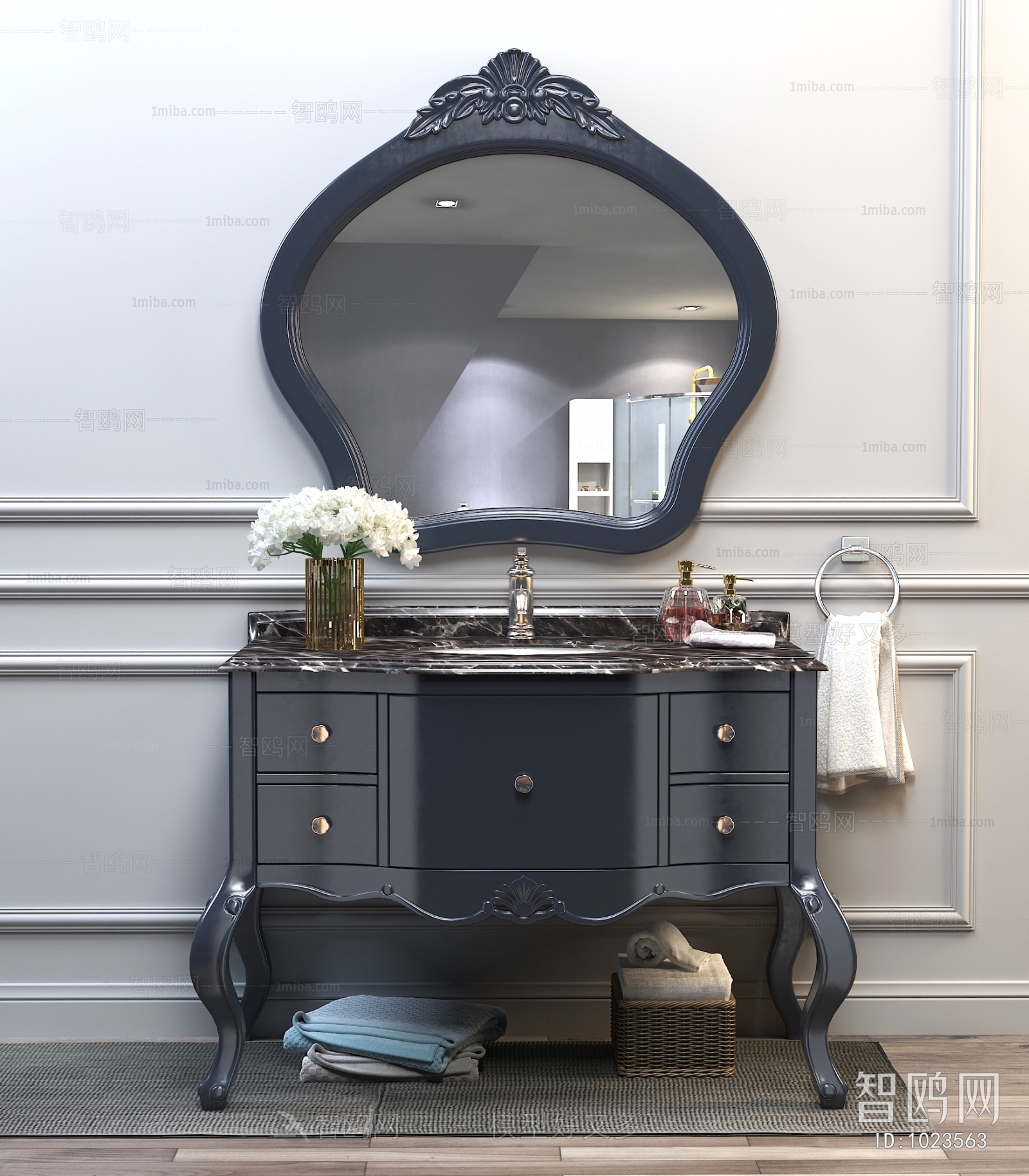 New Classical Style Bathroom Cabinet