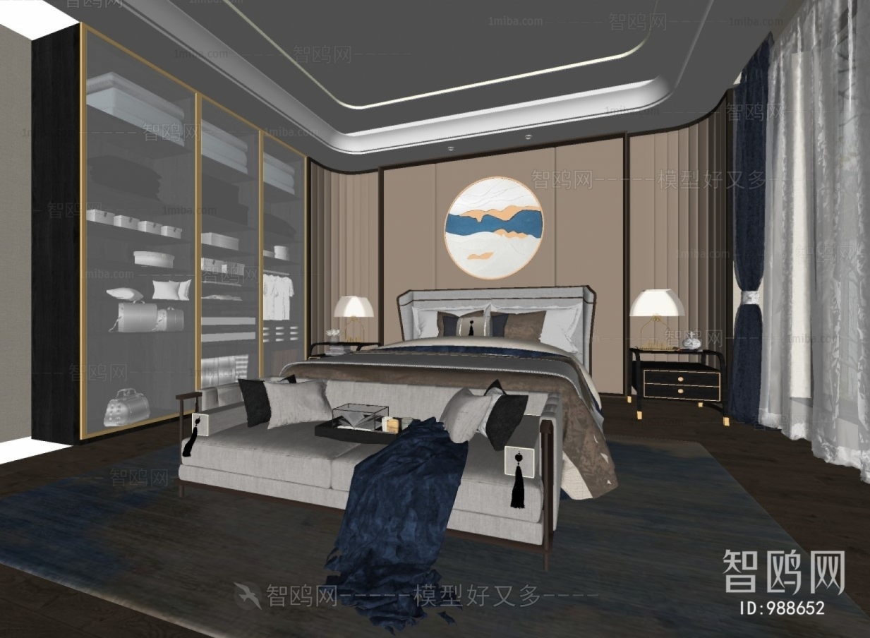 New Chinese Style Bedroom