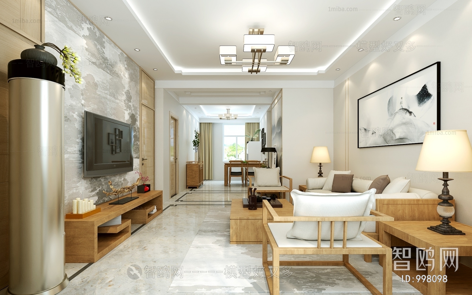 New Chinese Style A Living Room