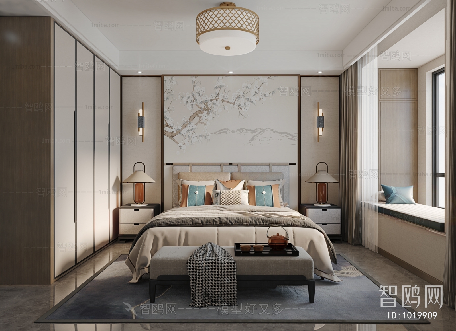 New Chinese Style Bedroom