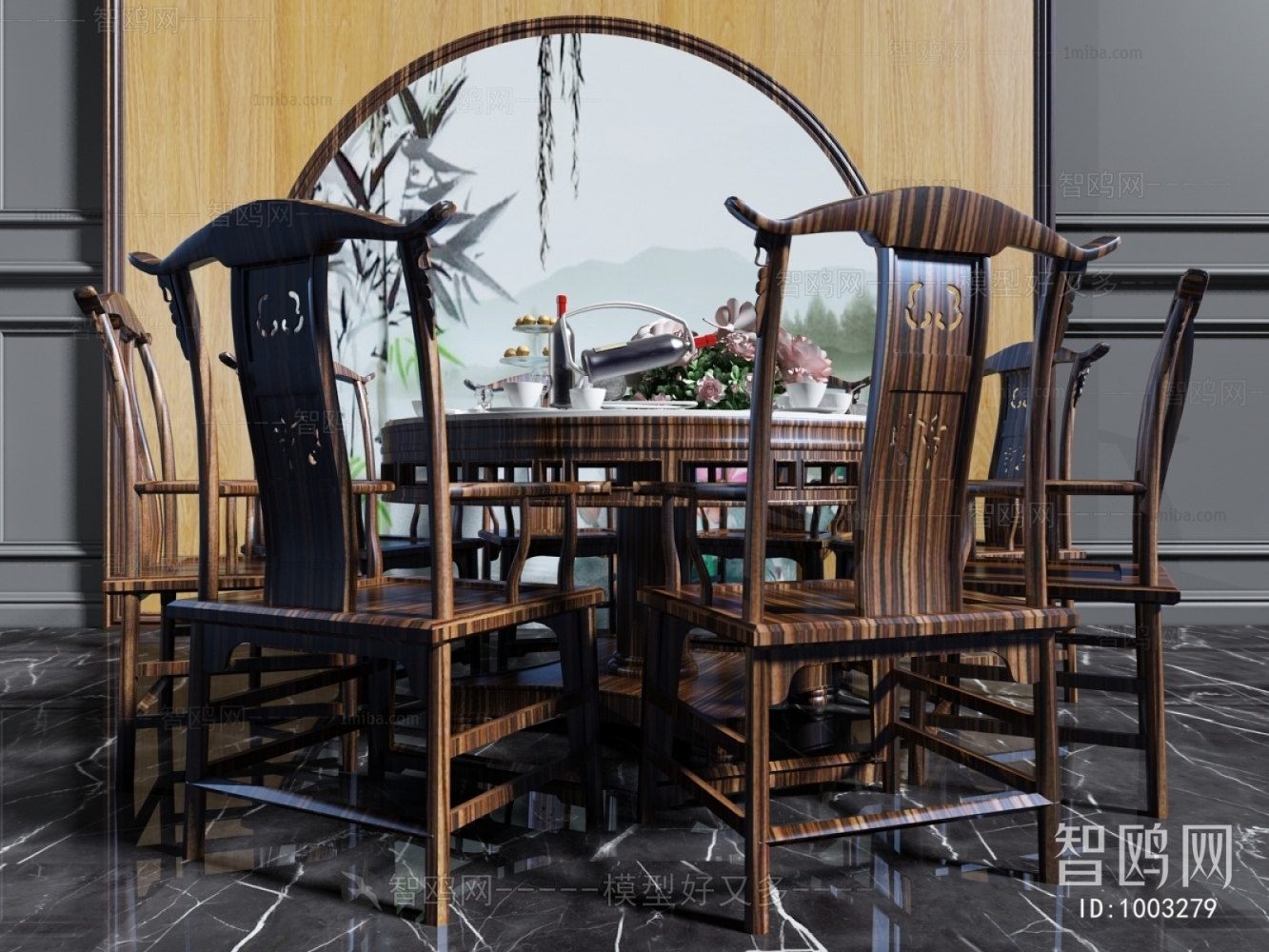 New Chinese Style Dining Table And Chairs