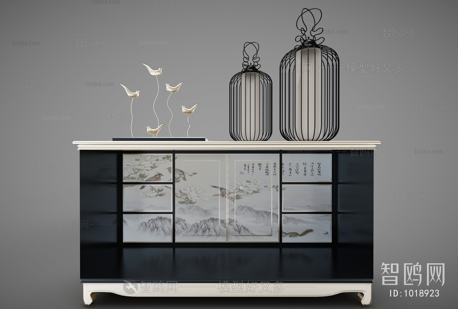 New Chinese Style Decorative Cabinet