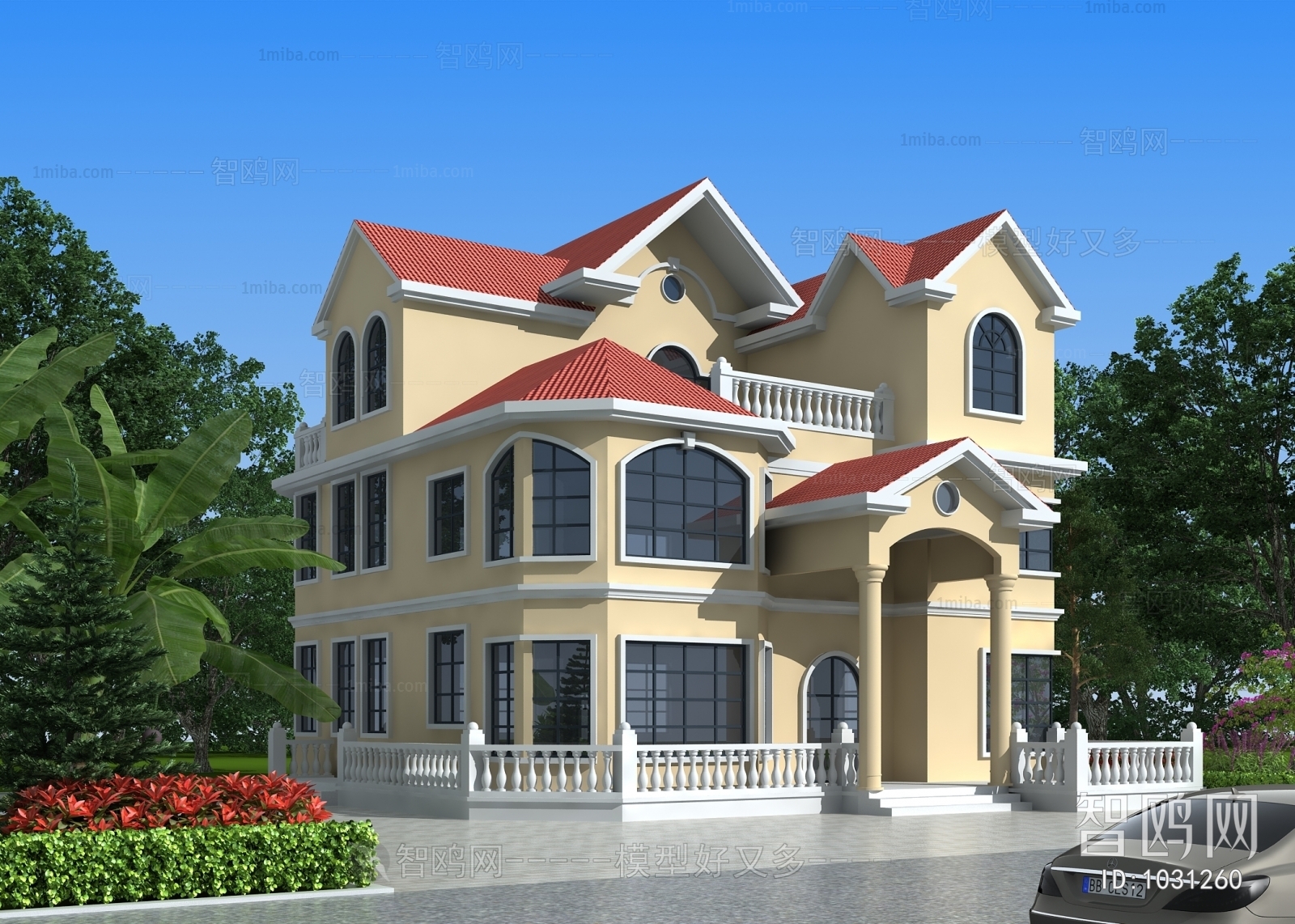 Simple European Style Villa Appearance