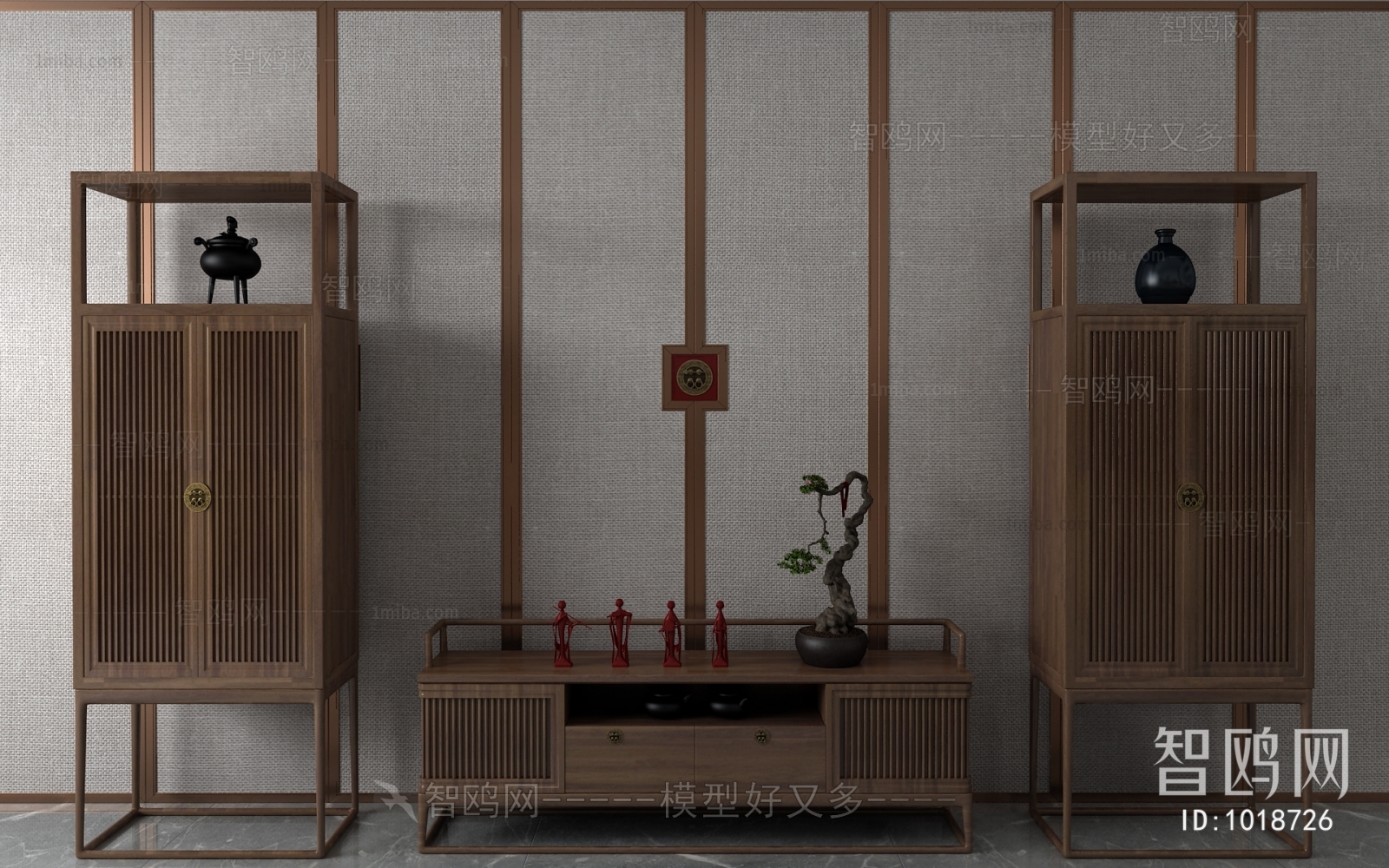 New Chinese Style TV Cabinet