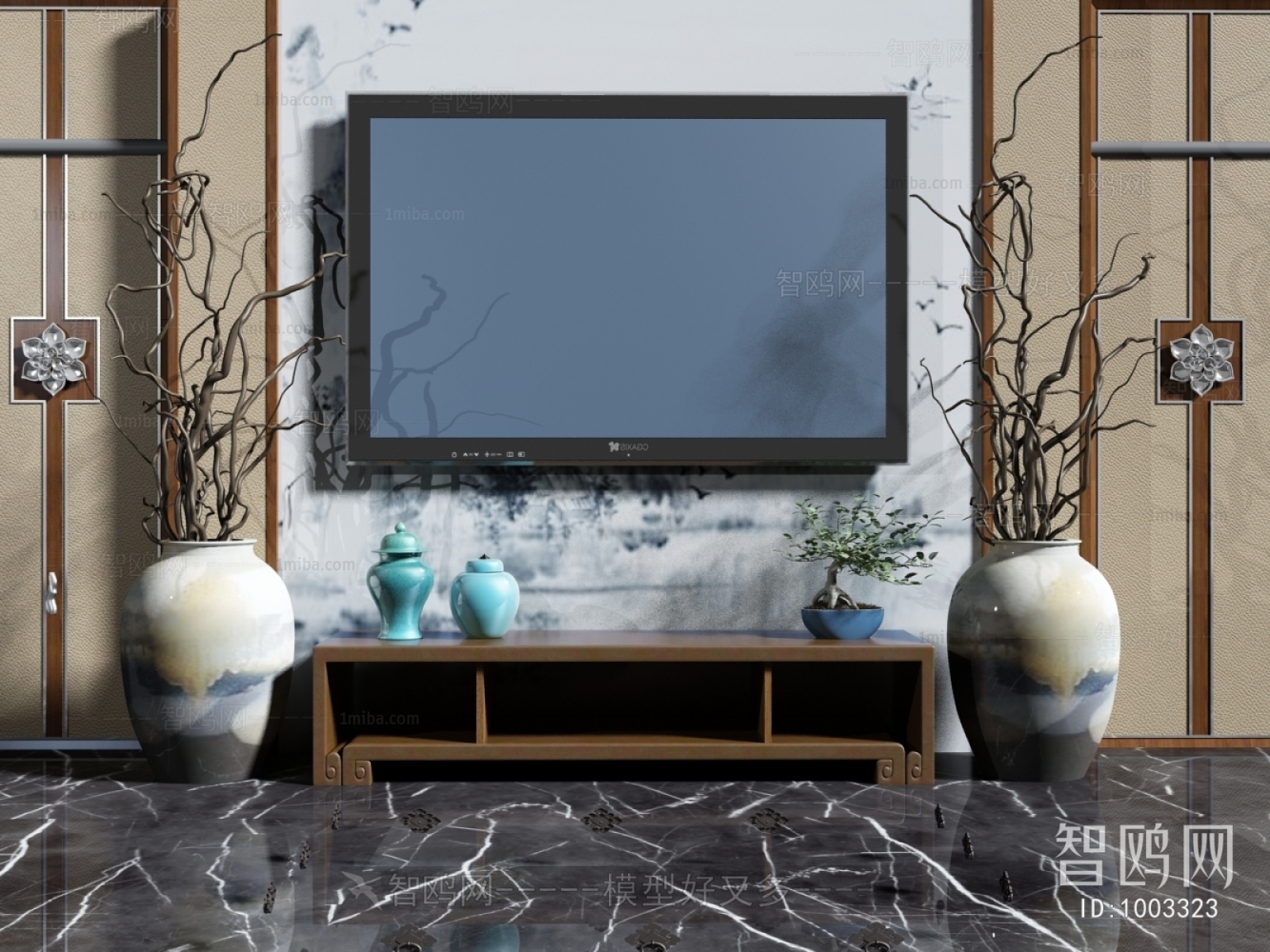 New Chinese Style TV Cabinet