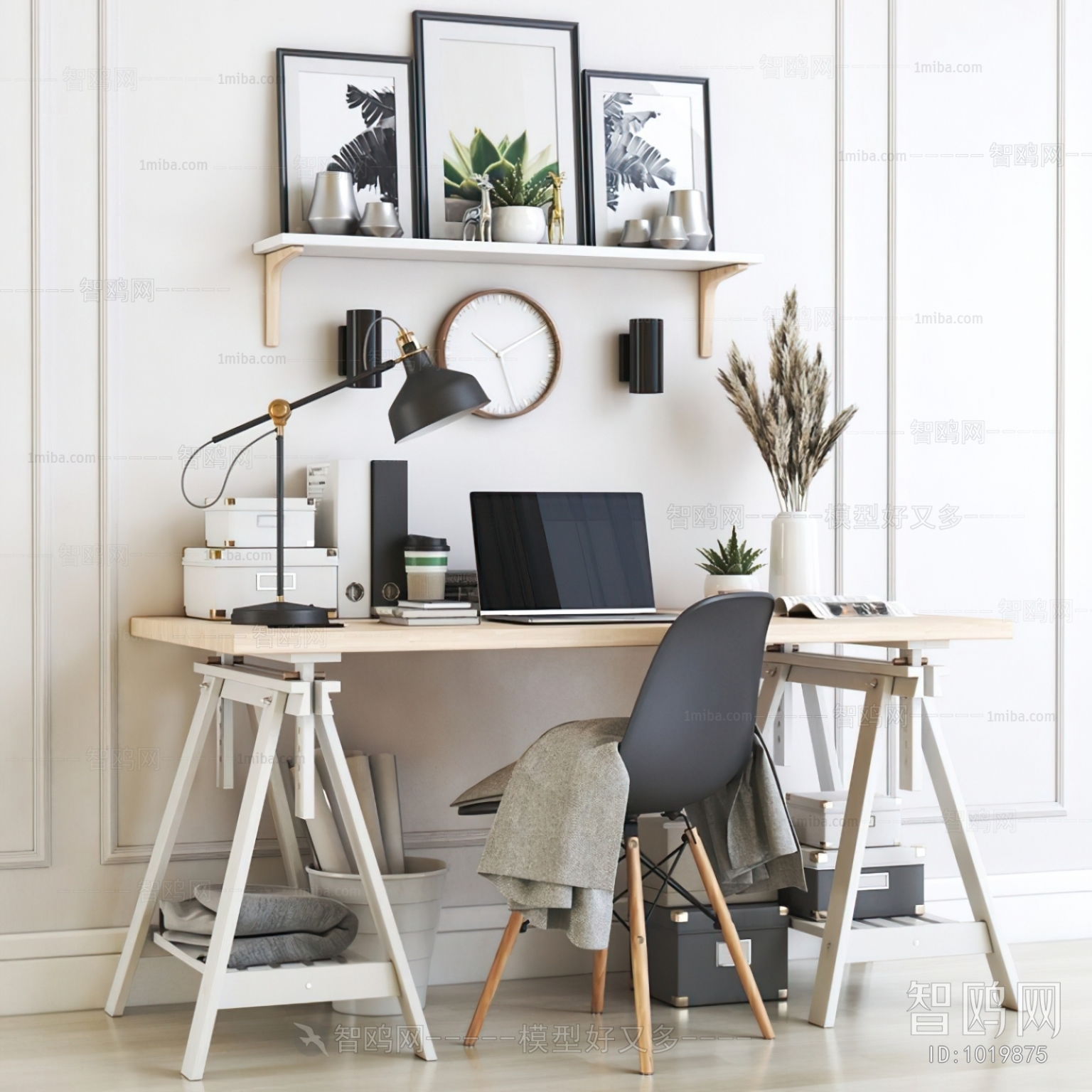 Nordic Style Computer Desk And Chair