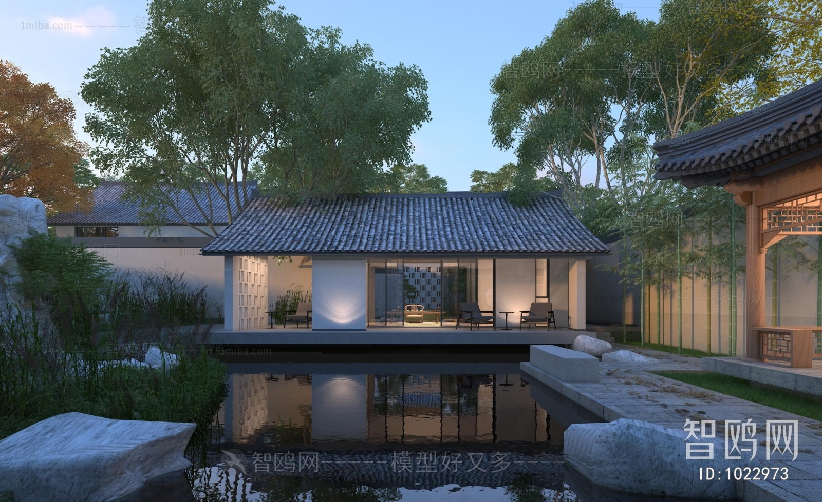 New Chinese Style Villa Appearance