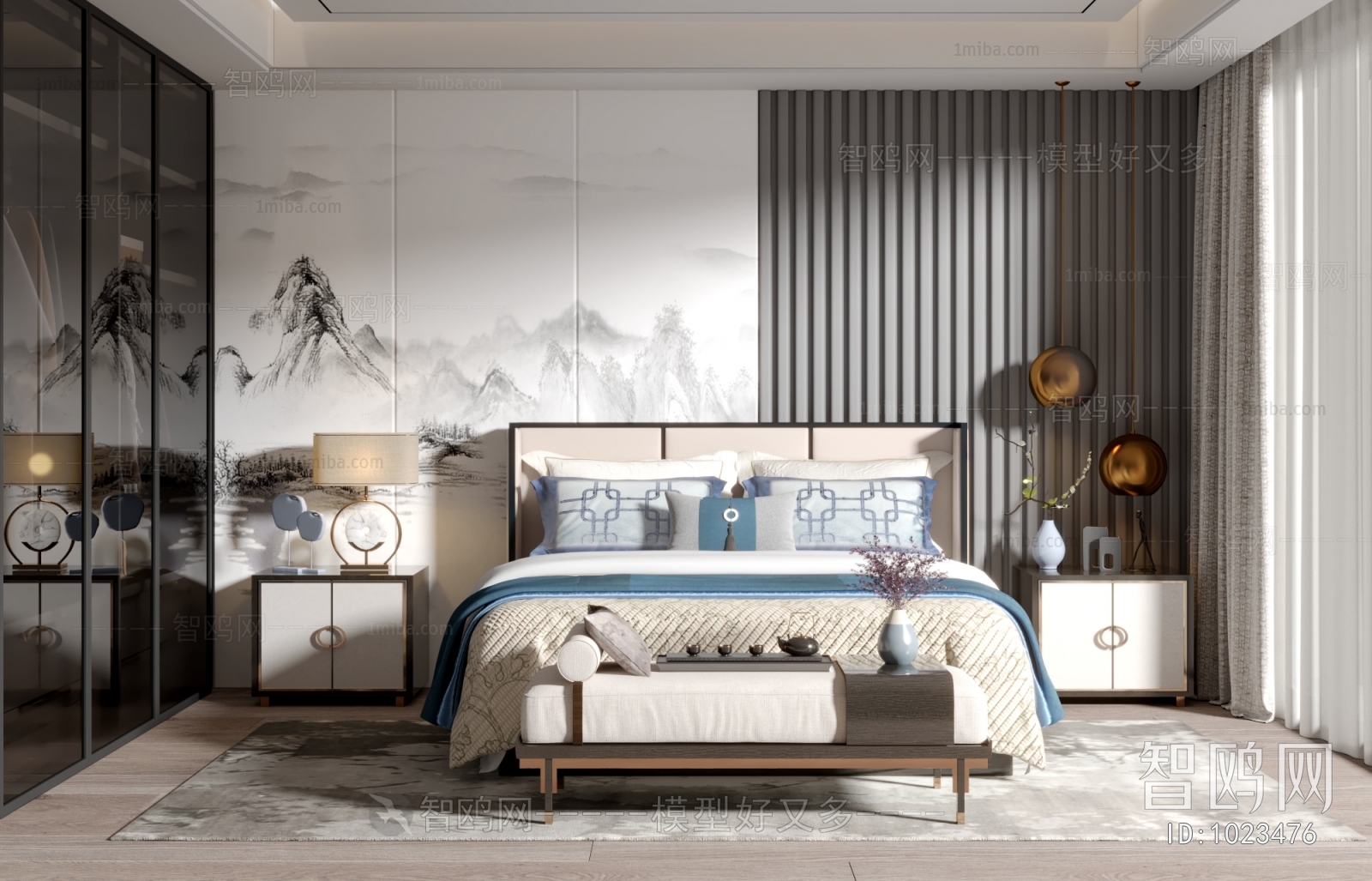 New Chinese Style Bedroom