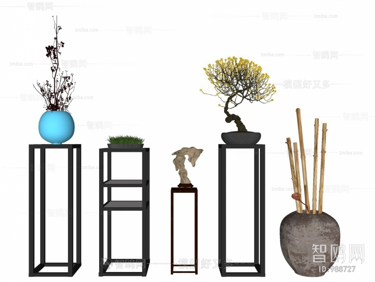 New Chinese Style Flower Shelf