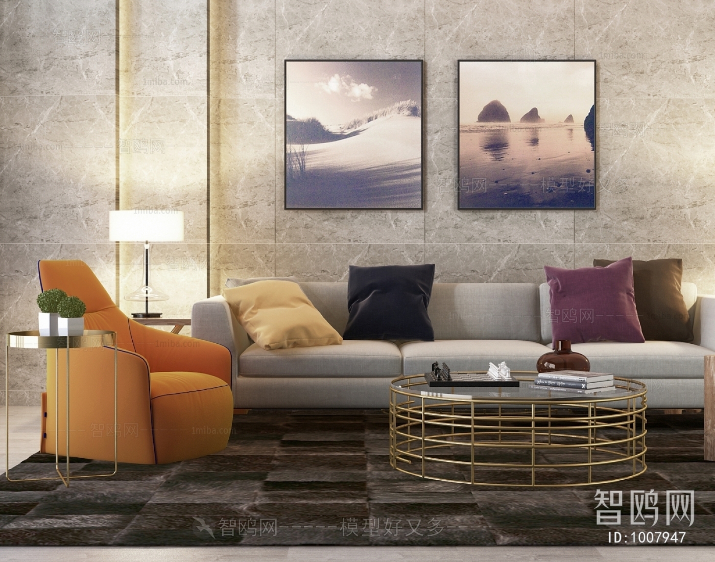 Post Modern Style Sofa Combination