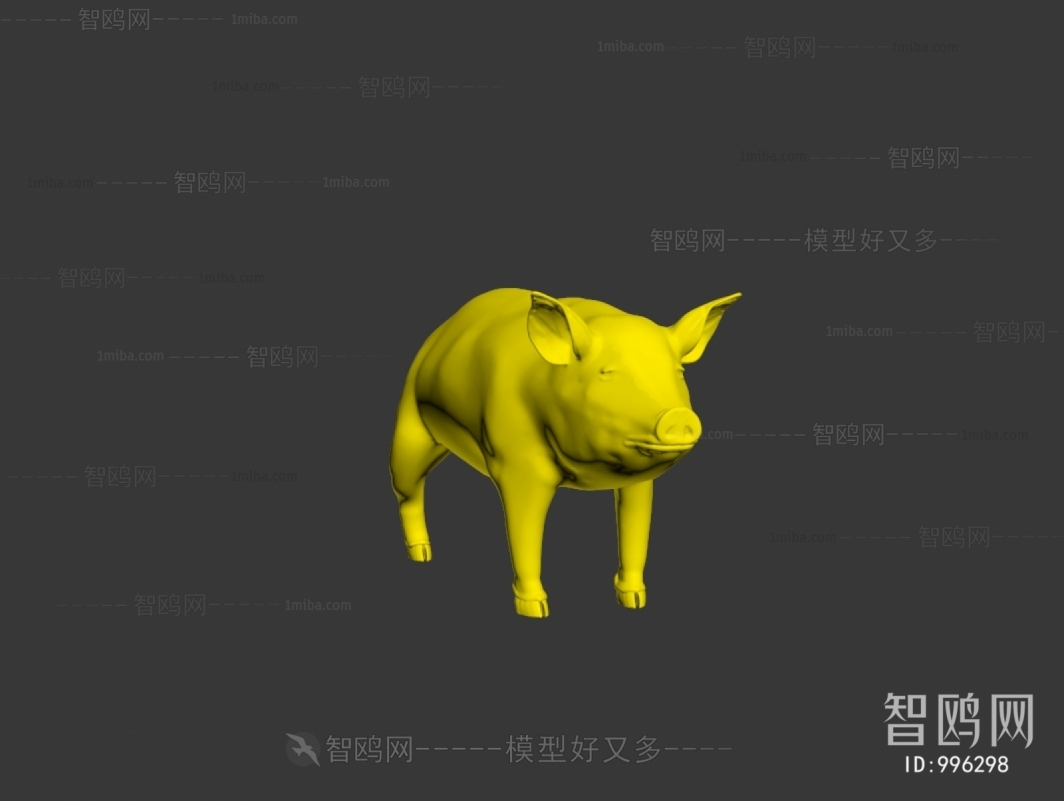 现代猪3d打印模型