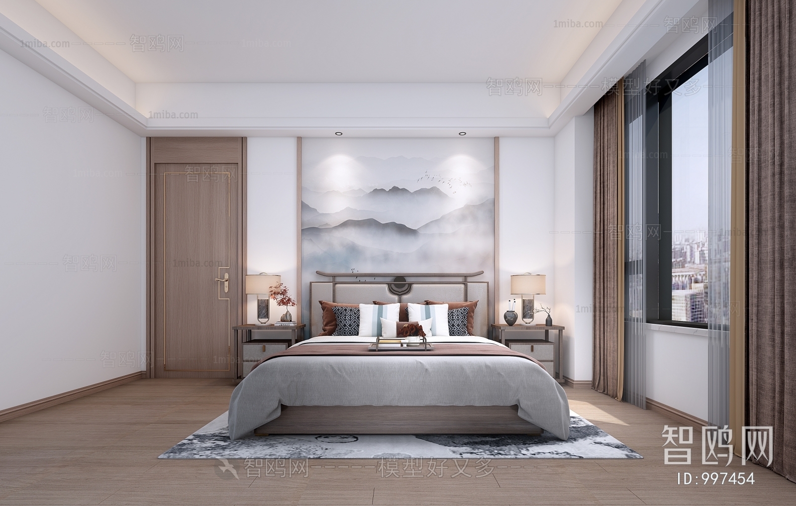 New Chinese Style Bedroom