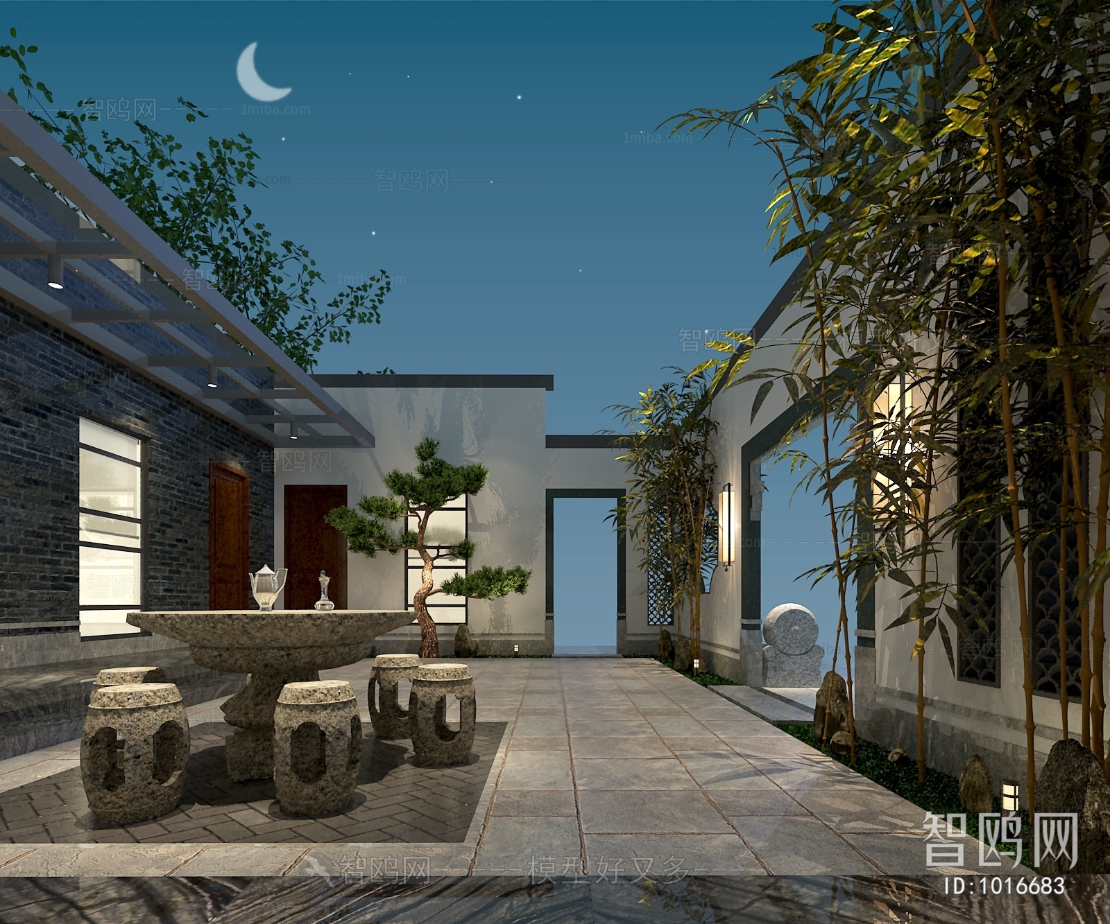 New Chinese Style Courtyard/landscape