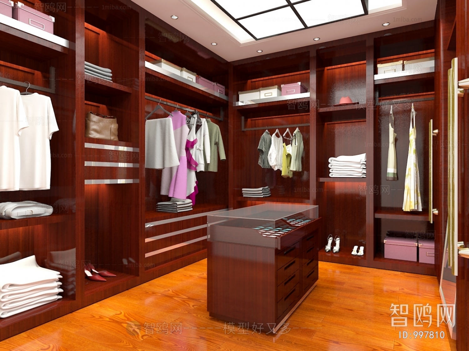 Chinese Style Clothes Storage Area