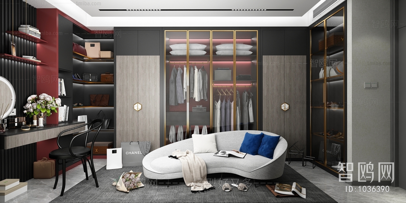 Modern Clothes Storage Area