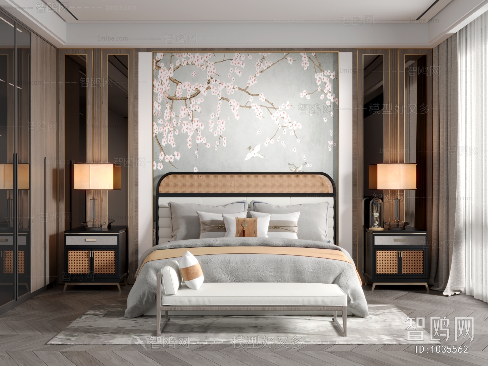 New Chinese Style Bedroom