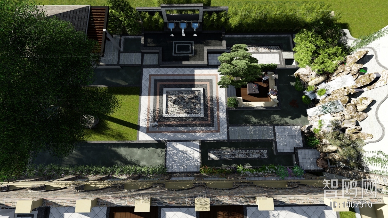 New Chinese Style Courtyard/landscape