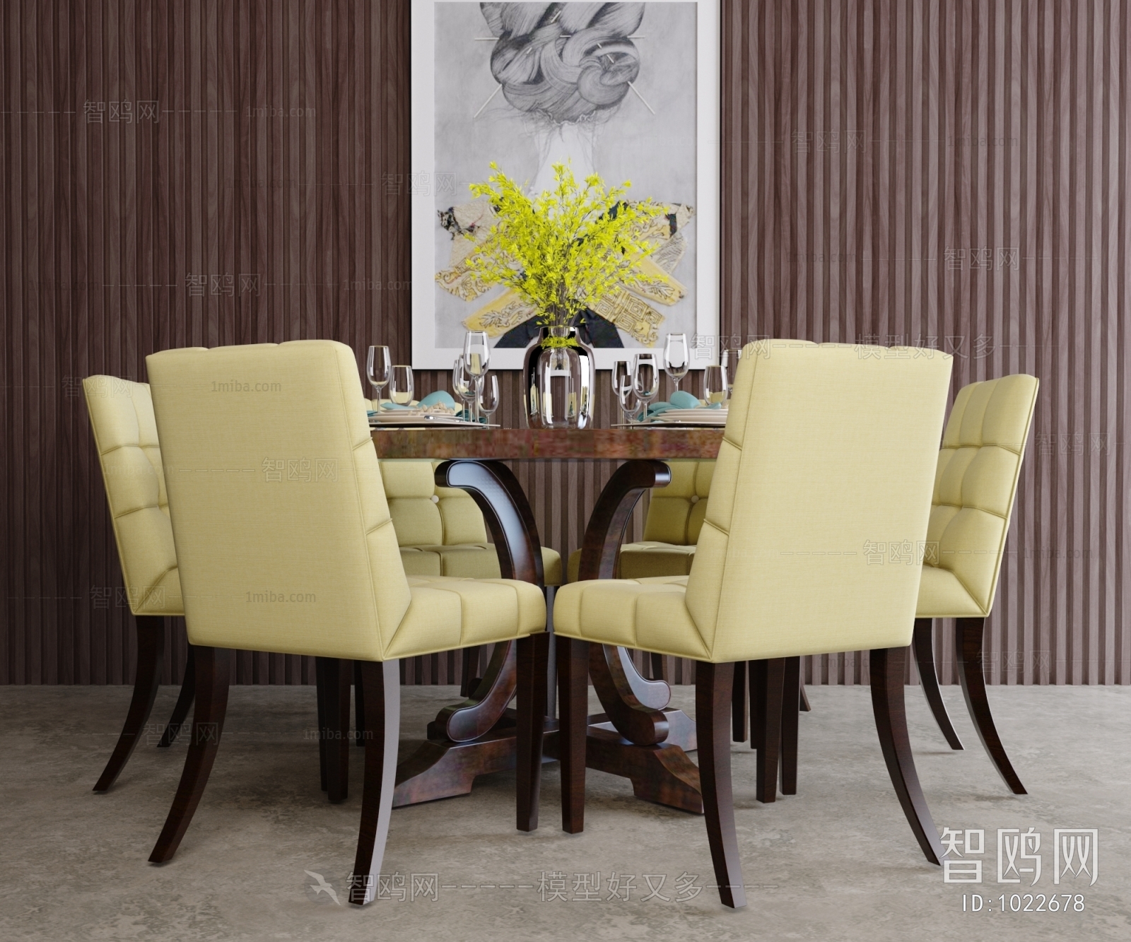 European Style Dining Table And Chairs