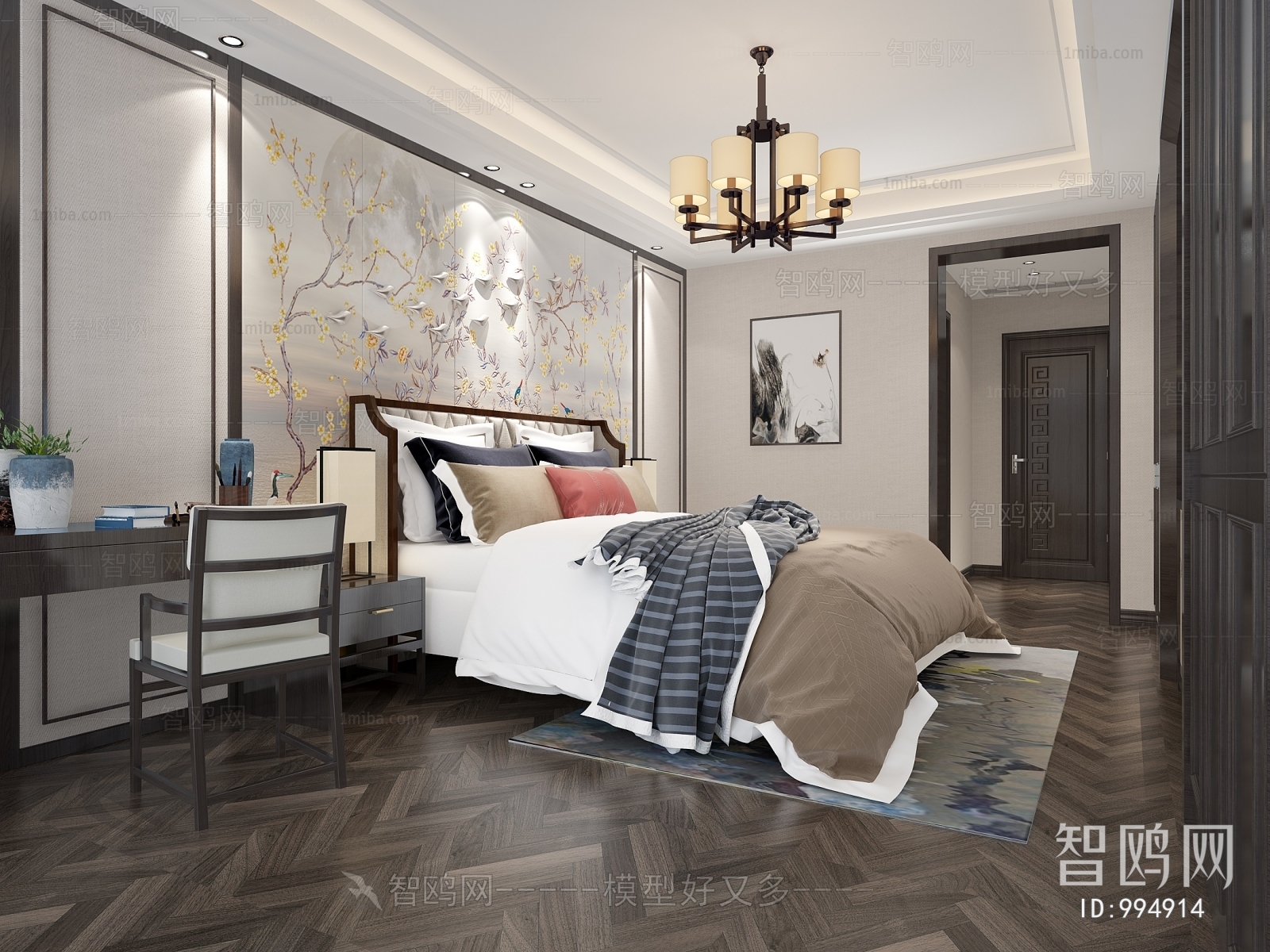 New Chinese Style Bedroom