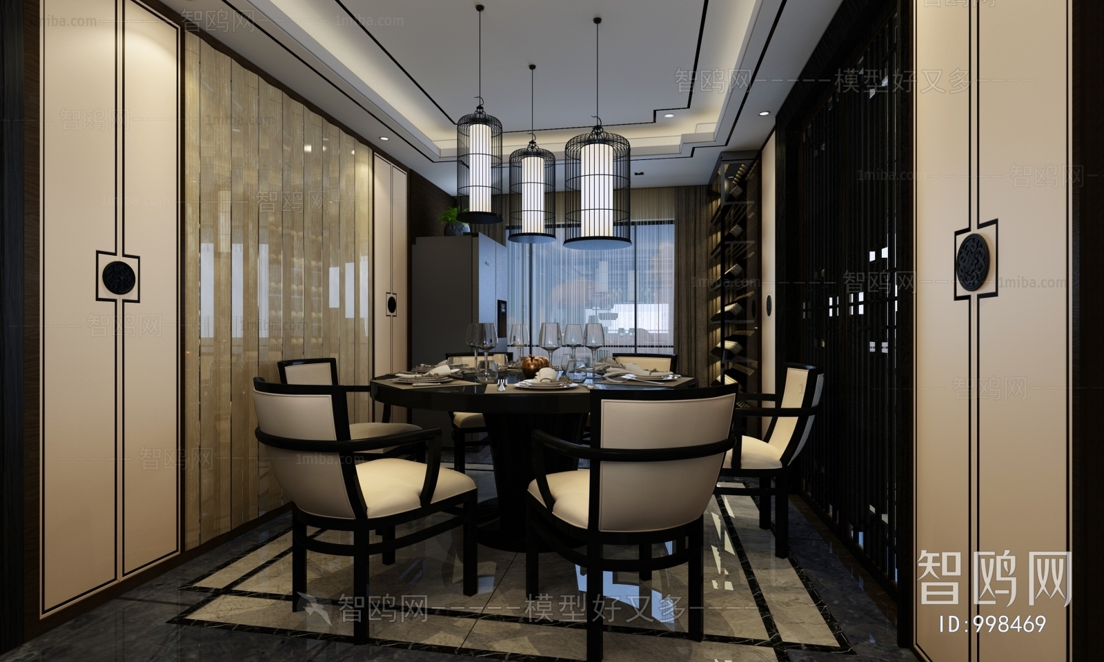 New Chinese Style Dining Room