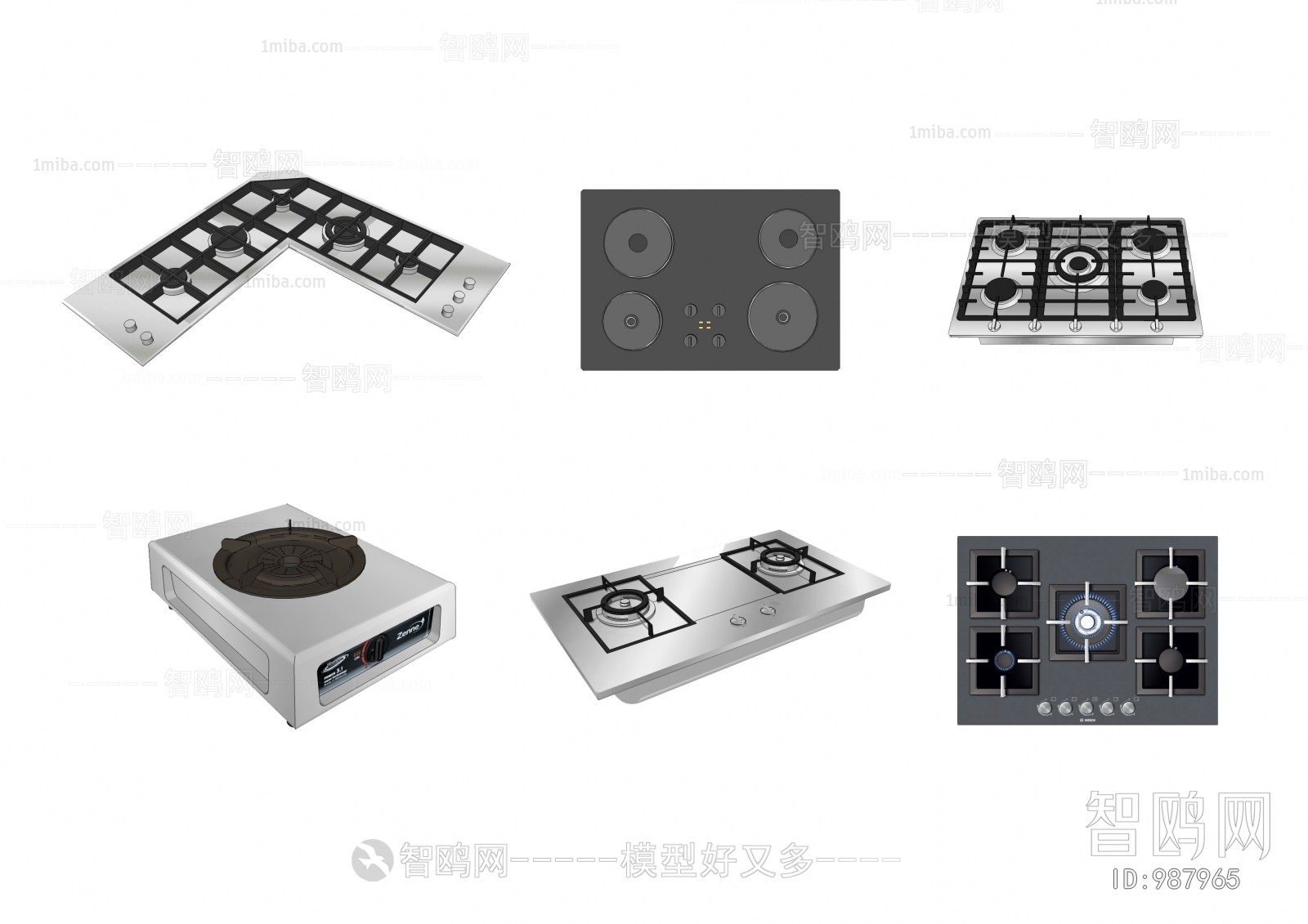 现代厨电燃气灶组合