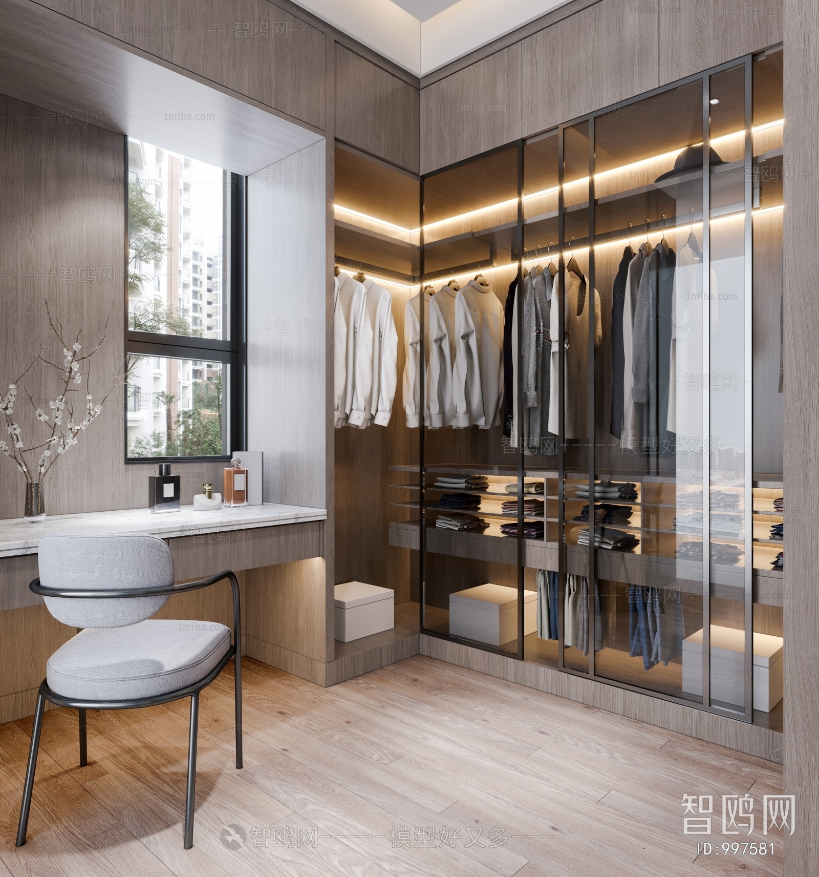 Modern Clothes Storage Area