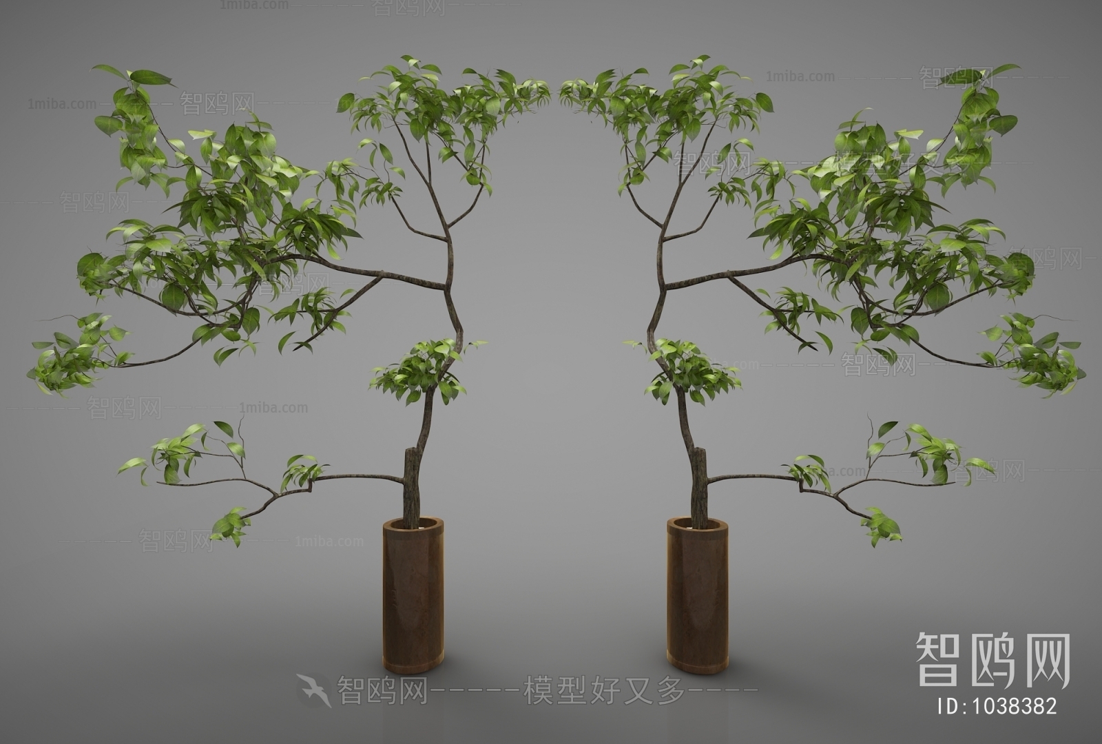 New Chinese Style Potted Green Plant