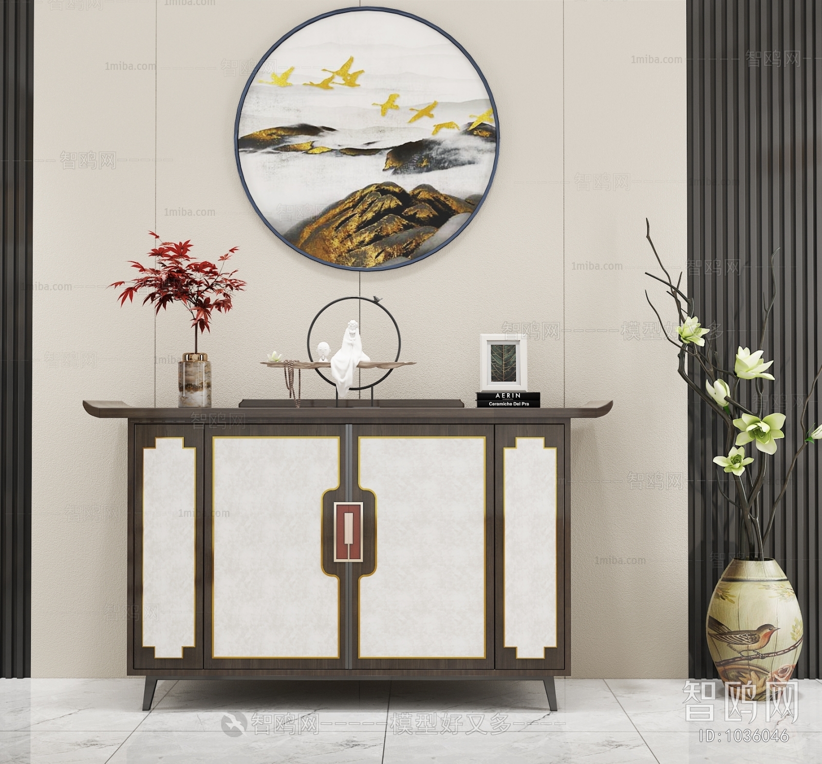 New Chinese Style Entrance Cabinet