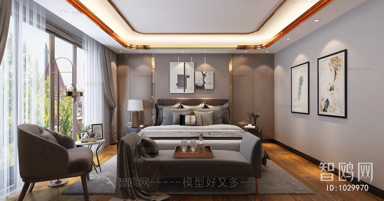 New Chinese Style Bedroom