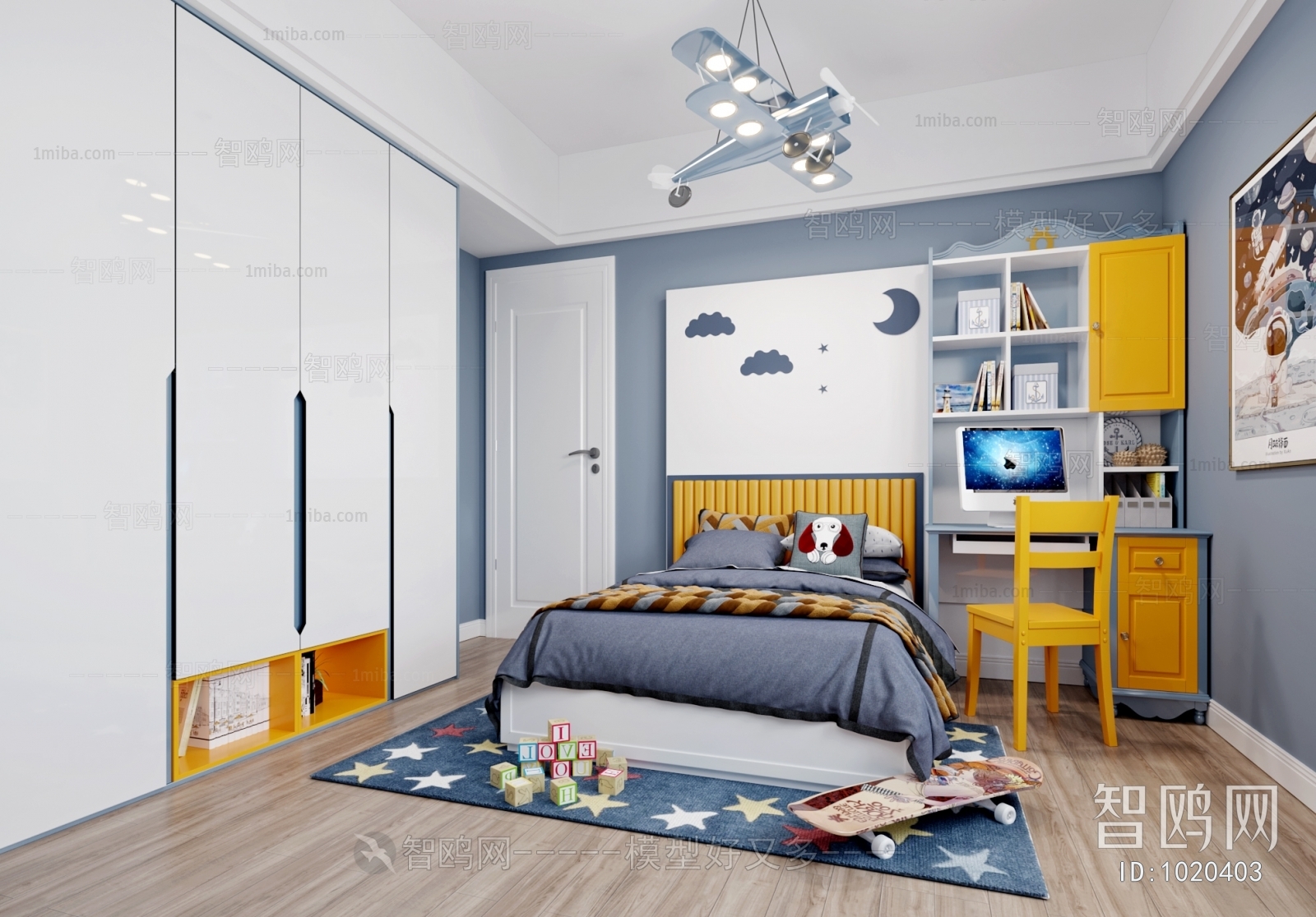 Modern Boy's Room And Son's Room