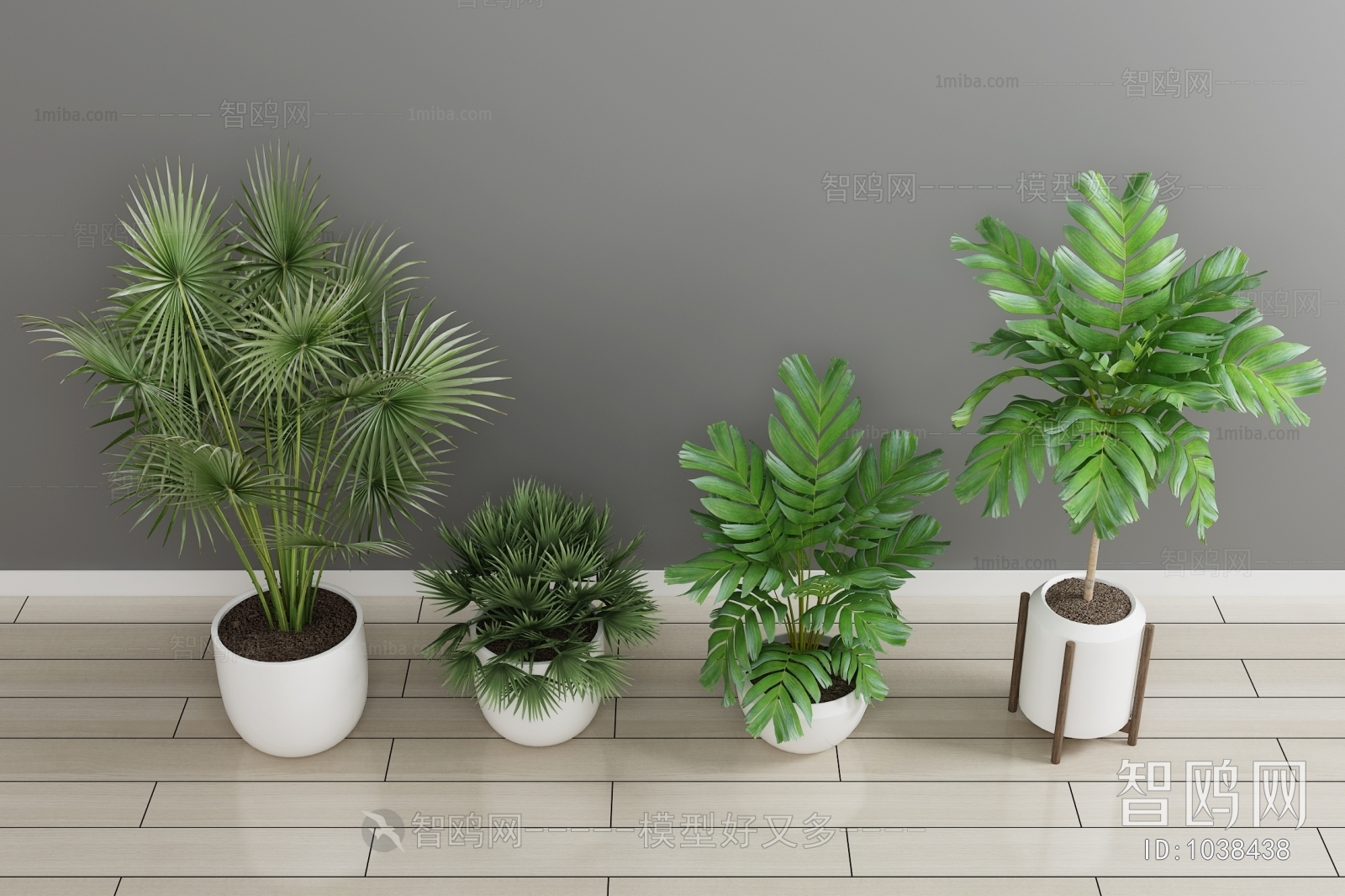 Modern Potted Green Plant