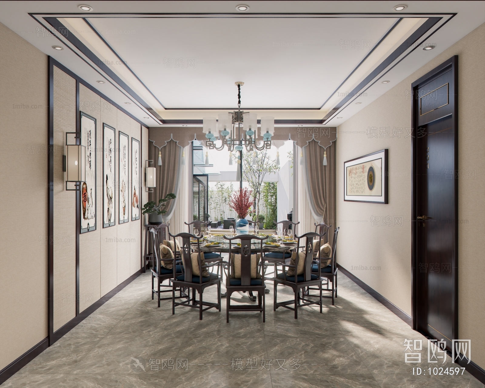 New Chinese Style Dining Room