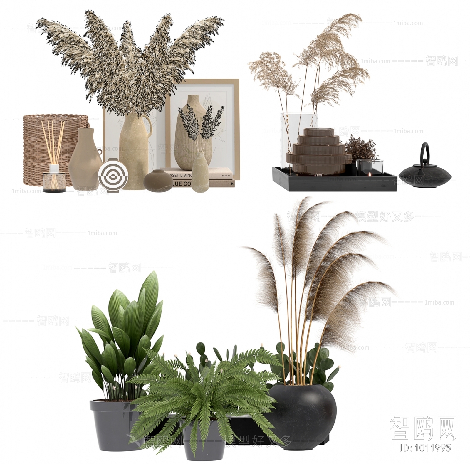 Modern Potted Green Plant