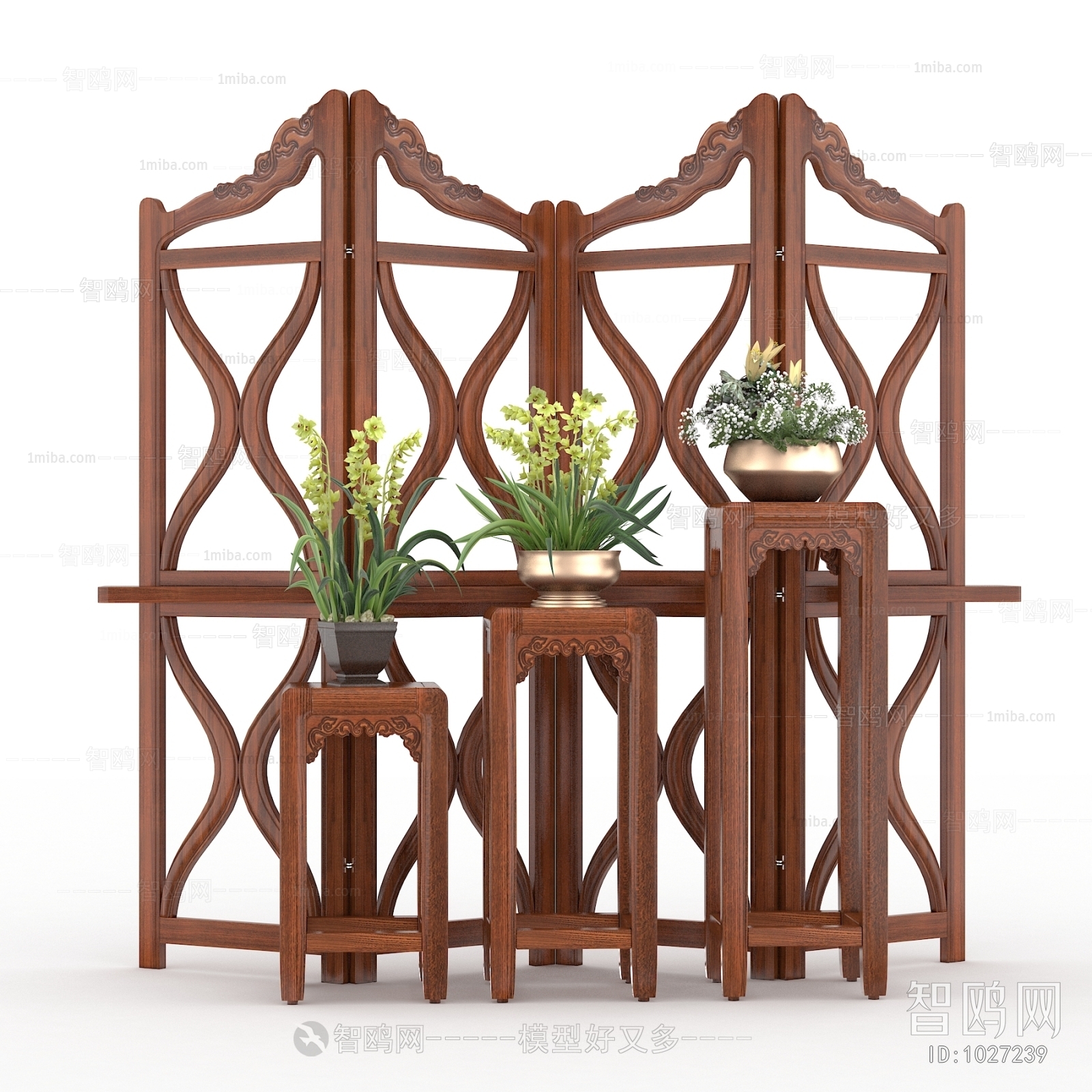 New Chinese Style Flower Shelf